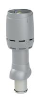 FLOW Вентиляционный выход + колпак, VILPE 125Р/160/500 мм, светло-серый
