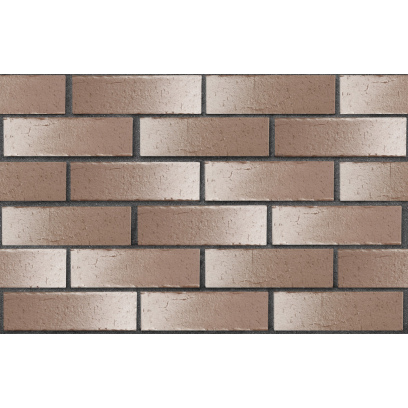 Кирпич облицовочный клинкерный ЛСР, 0.71НФ пустотелый, Нарвик коричневый с белым, винтаж, М300, 250х85х65 мм