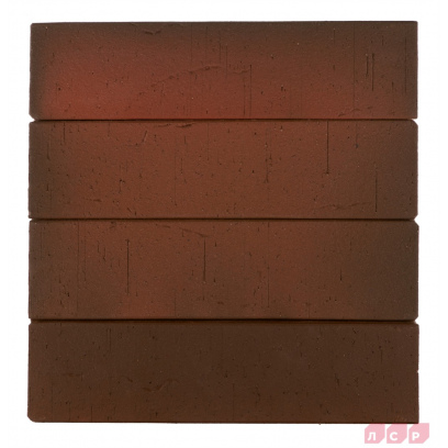 Кирпич облицовочный клинкерный ЛСР, 0.71НФ пустотелый, Ричмонд красный флэш, винтаж, М300, 250х85х65 мм