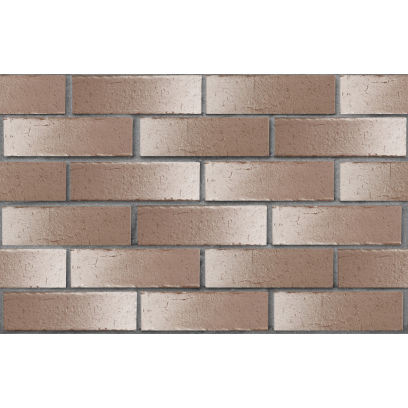 Кирпич облицовочный клинкерный ЛСР, 0.71НФ пустотелый, Нарвик коричневый с белым, винтаж, М300, 250х85х65 мм