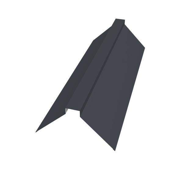 GL Планка конька плоского, 115х30х115 мм 0.5 мм, Velur X, RAL 7024, L=3000 мм