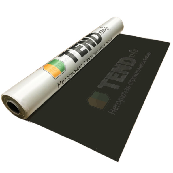 Негорючая строительная ткань TEND КМ 1.27 х 78.74 м, 100 м², черная