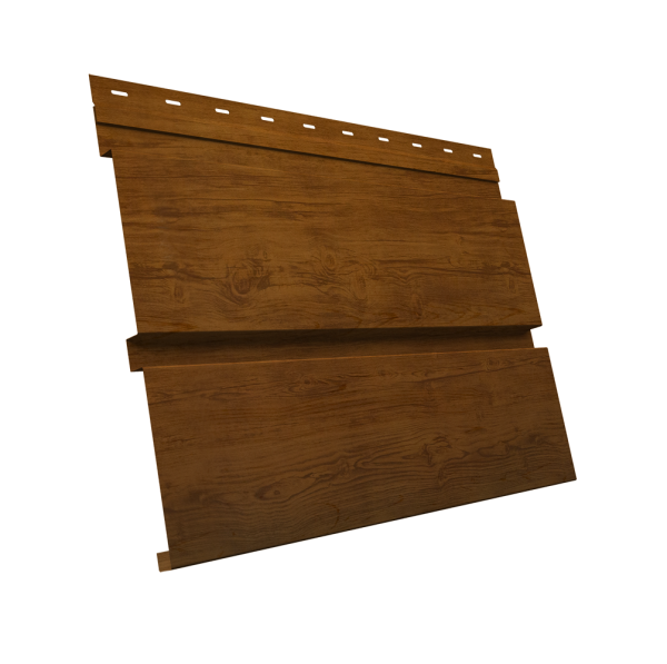 GL Софит металлический Квадро Брус, без перфорации 0.45 мм, Print-double Elite, Golden Wood