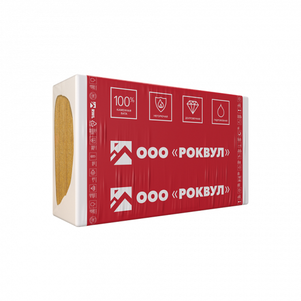 Rockwool Фасад Баттс Оптима, 30х600х1000 мм, 4.8 м², 0.144 м³ уп