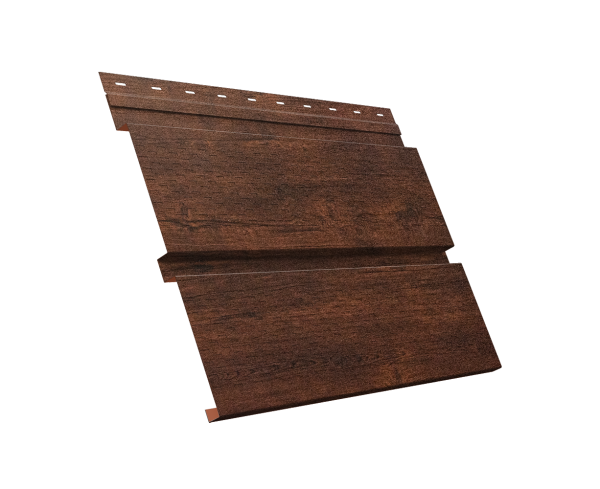 GL Софит металлический Квадро Брус, с перфорацией 0.45 мм, Print Premium, Cherry Wood Dark FTC