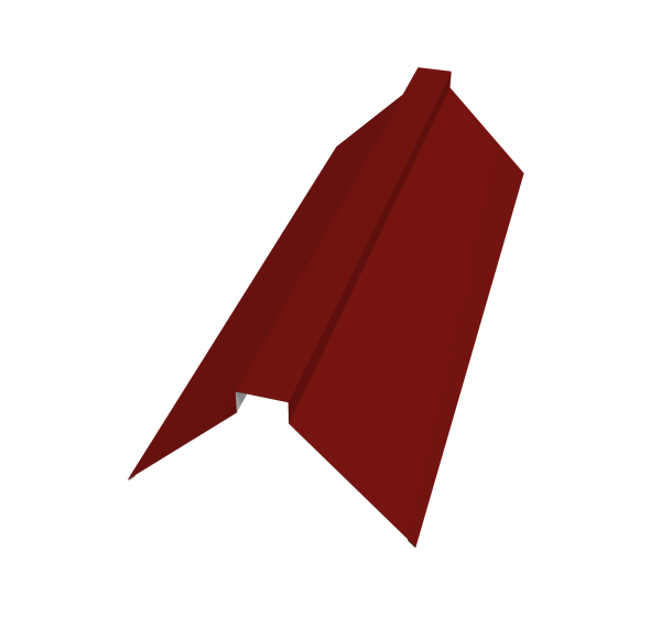 GL Планка конька плоского, 115х30х115 мм 0.5 мм, Satin, RAL 3011, L=3000 мм