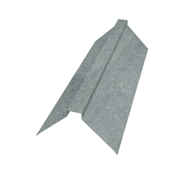 GL Планка конька плоского, 115х30х115 мм 0.7 мм, Zn, б\ц, L=3000 мм