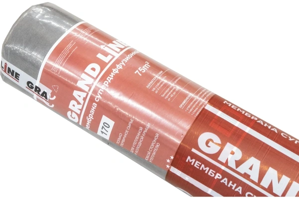 Мембрана супердиффузионная Grand Line 170+TAPE, 1.5х50 м 75 м²