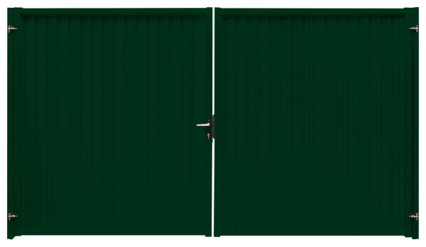 Ворота распашные, Estet, 2.0 x 3.6 м, RAL 6005