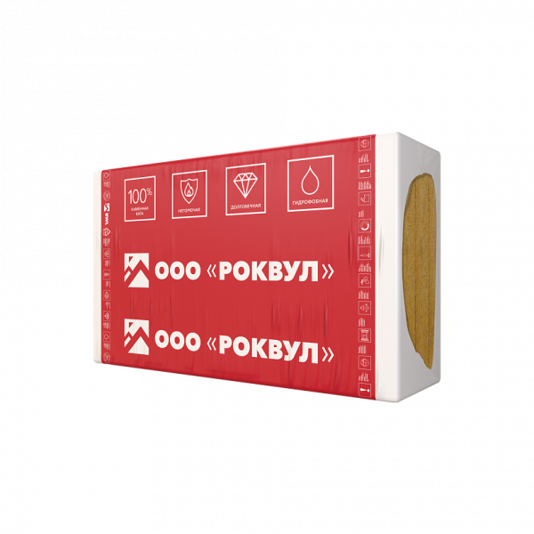 Rockwool Фасад Баттс Оптима, 30х600х1000 мм, 4.8 м², 0.144 м³ уп