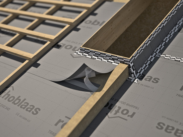 Holztechnic TRASPIR DOUBLE EVO 340 ТТ, супердиффузионная мембрана,1.5 м х 25 м, 37,5 м²