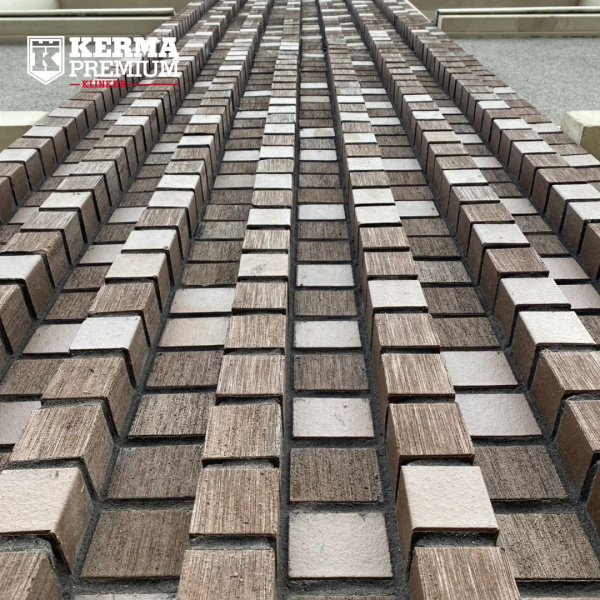 Кирпич облицовочный клинкерный Kerma Premium, 1НФ пустотелый, цвет: коричневый, бархат, М300, 250х120х65 мм