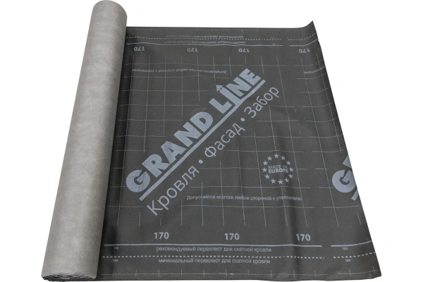 Мембрана супердиффузионная Grand Line 170+TAPE, 1.5х50 м 75 м²