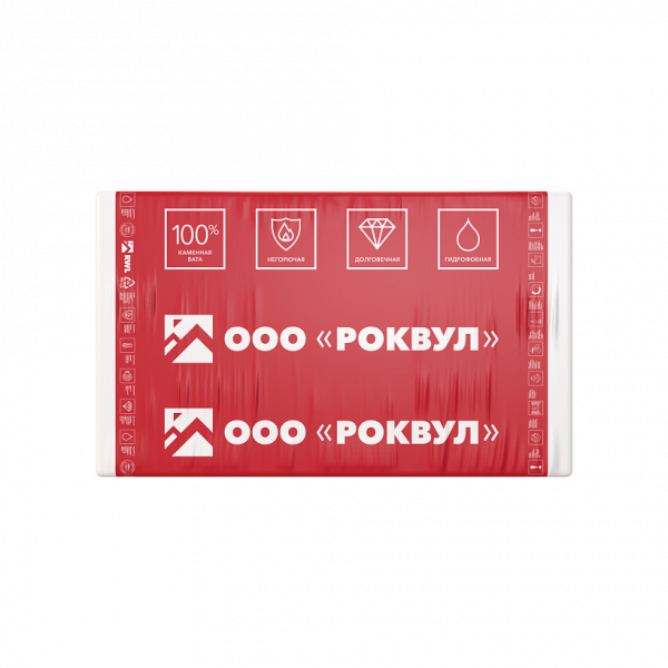 Rockwool Фасад Баттс Оптима, 30х600х1000 мм, 4.8 м², 0.144 м³ уп