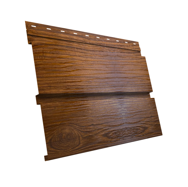 GL Софит металлический Квадро Брус, без перфорации 0.45 мм, Print-double Premium, Golden Wood Intense F