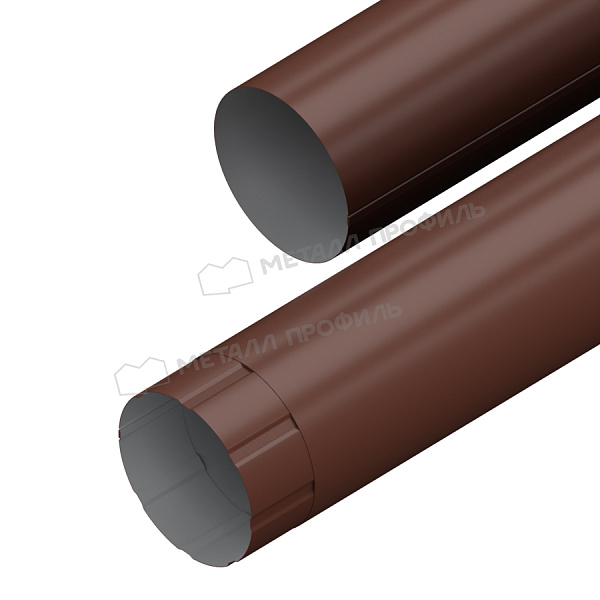 Труба водосточная Ø 150 мм, Металл Профиль Проект, PE, L=1000 мм, RAL 8017