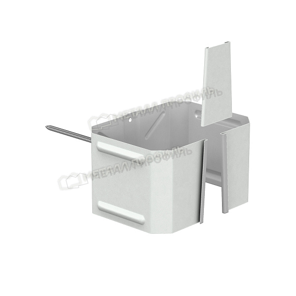 Держатель трубы на кирпич, Металл Профиль Бюджет, Ø102х76 мм, RAL 9003