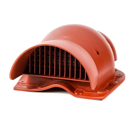 Кровельный вентиль Krovent KTV Wave, для металочерепицы красно-коричневый