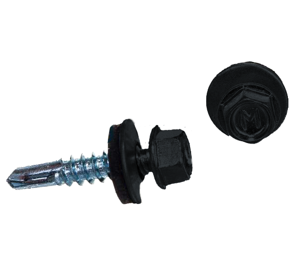 Саморез кровельный Daxmer 5.5х25 мм, сверло №3, RAL 7016, уп.250 шт.