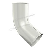 Колено сливное 60°, Ø90 мм, Металл Профиль, GrandSystem, PE, RAL 9010