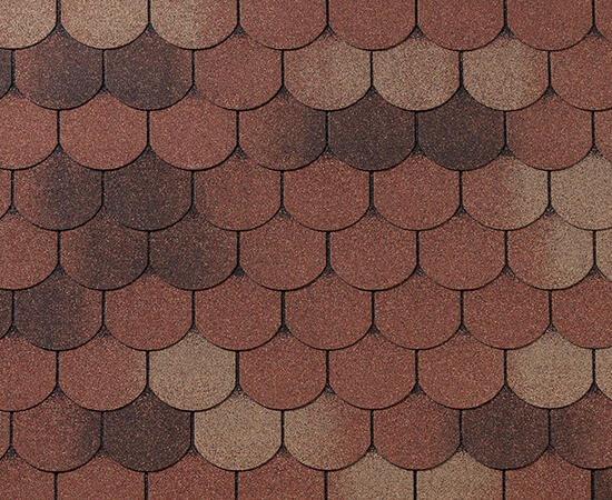 Битумная черепица RoofShield, Фемили Lite, готик цвет: терракота, 3 м² / уп.