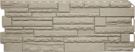 Фасадные панели Альта Профиль, Камень скалистый ЭКО, 1170 х 450 мм цвет: кремовый