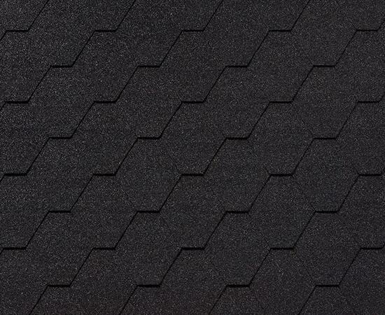 Битумная черепица RoofShield, Фемили Eco Lite, стандарт цвет: графитно-черный, 3 м² / уп.