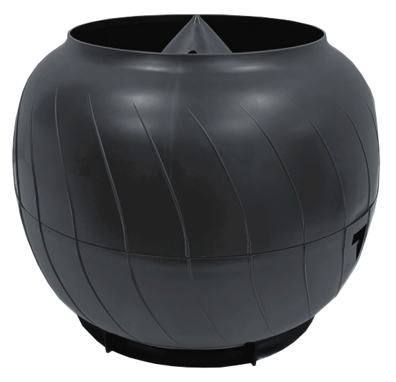 Дефлектор статический колпак Gervent, 160 мм серый графит