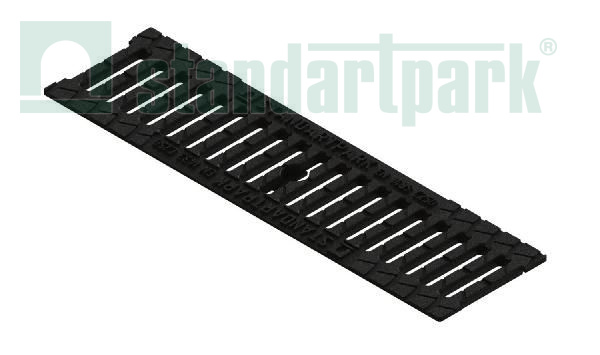 Решетка водоприемная Standartpark, Basic DN100, чугунная щелевая, "протектор", кл.C, арт: 203032