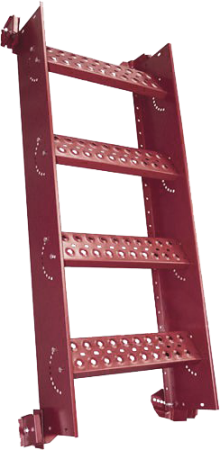 Лестница кровельная маршевая Roofsystems Prestige Next фальц, 800 мм, L=1200 мм, RAL 3011