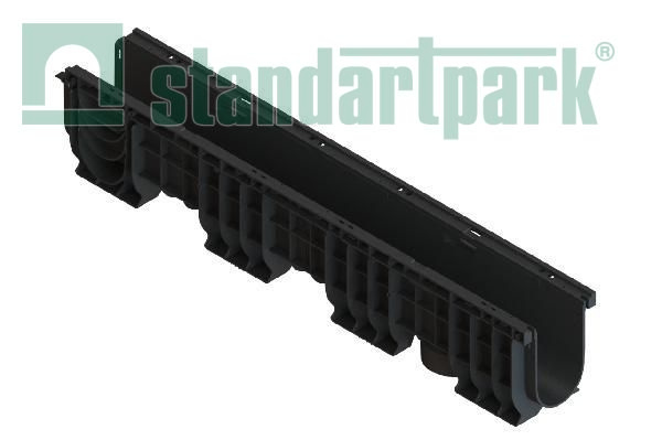 Лоток водоотводный Standartpark, PolyMax Basic, DN100, h200, арт: 8040-М