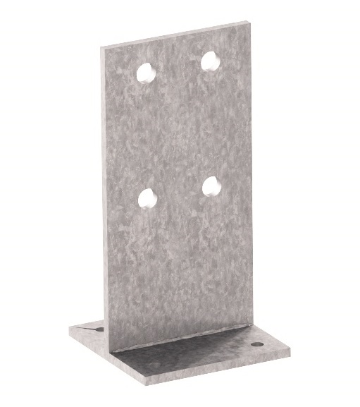 Опора потайная Т-образная HolzTechnic, F70L, 140х140 мм, H=308 мм, с отверстиями