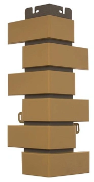 Угол фасадный Альта Профиль, Кирпич клинкерный, 450 х 160 мм цвет: желтый