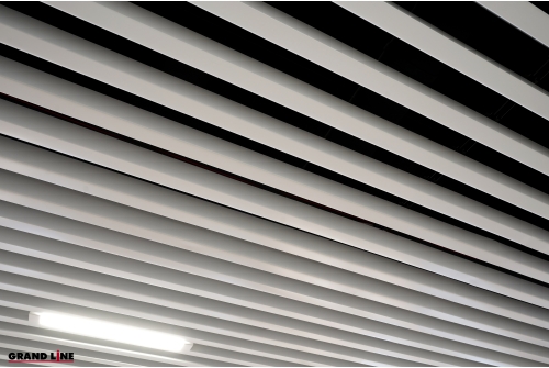 GL Кубообразная рейка 50х50 мм, L=3000 мм 0.45 мм, Zn, White Wood