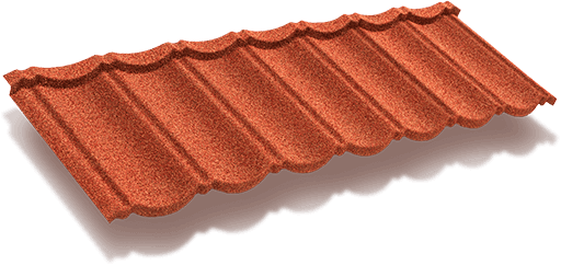 Композитная черепица Luxard, Classic, 1350х415 мм цвет: коралл