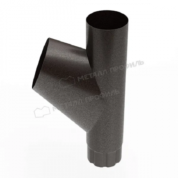 Тройник трубы Ø100 мм, Металл Профиль Foramina Freeze, DarkBrown