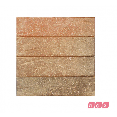 Кирпич облицовочный керамический ЛСР, 1НФ пустотелый, цвет: красный Флэш с пепельной посыпкой, рустик, М175, 250х120х65 мм