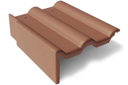 Боковая левая черепица Braas Франкфурт 420х330 мм цвет: коричневый