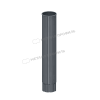 Труба соединительная Ø90 мм, Металл Профиль, GS lite, L=1000 мм, PE, RAL 7024