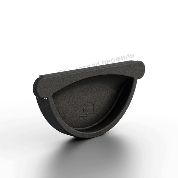 Заглушка желоба Ø100 мм, Металл Профиль Foramina Freeze, DarkBrown