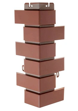 Угол фасадный Альта Профиль, Кирпич клинкерный, 450 х 160 мм цвет: жженый