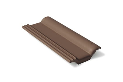 Половинчатая черепица Braas Франкфурт 420х180 мм, цвет: темно-коричневый