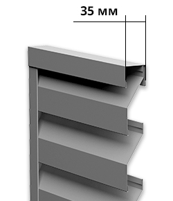 Ламель для забора жалюзи, Milan Slim 0.45 мм, Drap, RAL 7016