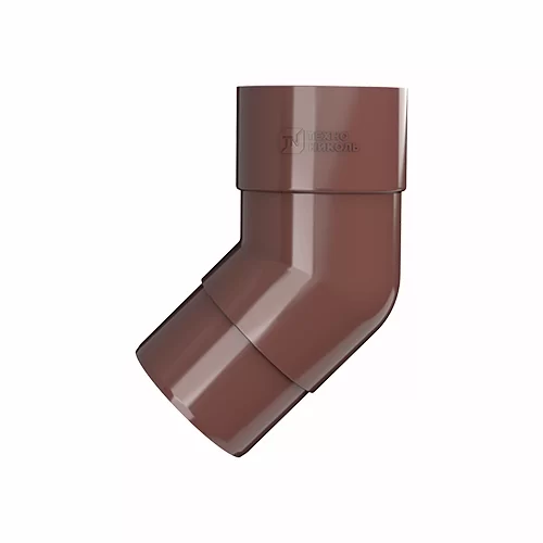 Колено трубы 135°, Технониколь пвх, стандарт Ø 82 мм, цвет: коричневый