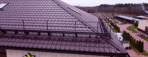 Ограждение кровельное для фальцевой кровли Roofsystems Econom фальц, H=1200 мм RAL 3005, L=3000 мм
