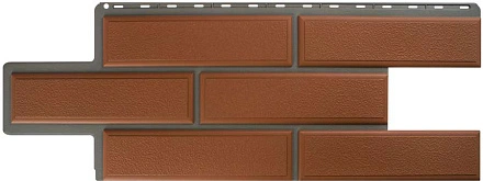 Фасадные панели Альта Профиль, Венецианский камень, 1260 х 450 мм цвет: терракотовый