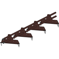 Снегозадержатель универсальный Roofsystems Econom Next 4 опоры, 2 трубы, круг Ø25 мм, L=3000 мм, RAL 8017