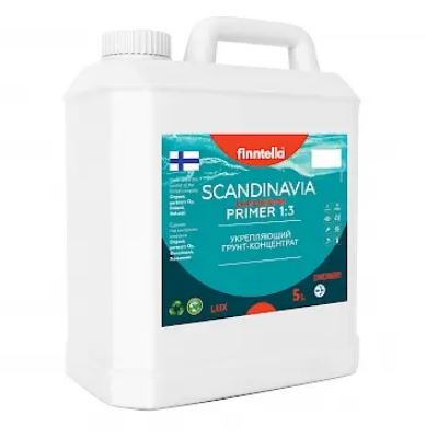 Грунтовка-концентрат Finntella, Scandinavia, 1:3 укрепляющая, уп. 5 л колеровка