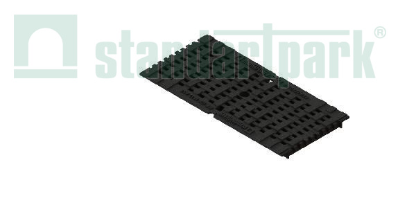 Решетка водоприемная Standartpark, PolyMax Basic DN200, пластиковая ячеистая, кл.А, арт: 25801