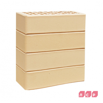 Кирпич облицовочный керамический ЛСР, 1НФ пустотелый, цвет: бежевый, гладкий, М175, 250х120х65 мм